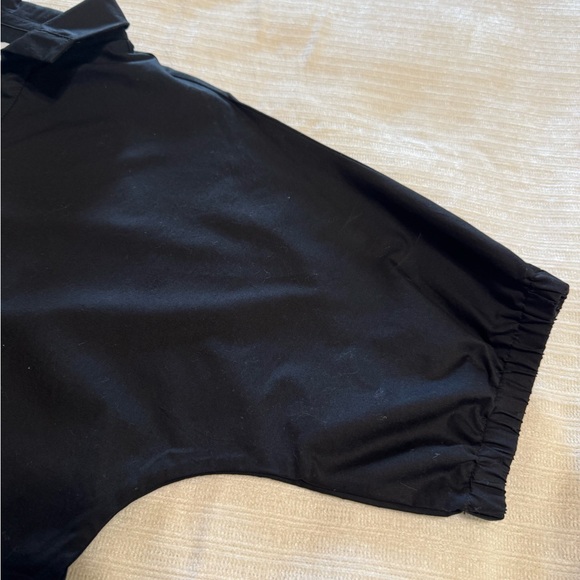 Adrienne Black Mini Dress with Collar - Picture 5 of 6